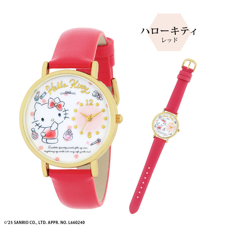 日本製 サンリオ 革ベルトウォッチ ハローキティ シナモロール クロミ