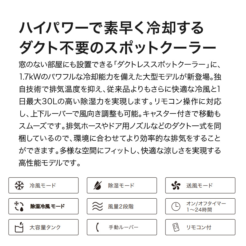 ハイブリッド冷却 スポットエアクーラー3