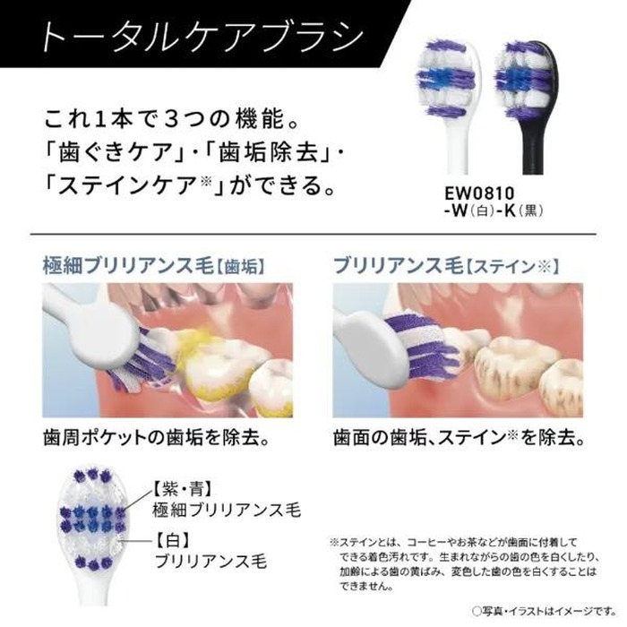 Panasonic（パナソニック） 電動歯ブラシ ドルツ 音波振動 ハブラシ EW