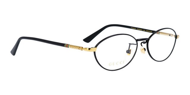 GUCCI（グッチ） 正規品 オーバル ブラック/ゴールド チタン GG0949OJ