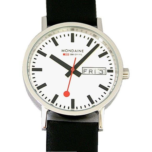 モンディーン 正規品 MONDAINE クラシック デイデイト メンズ 直径36mm