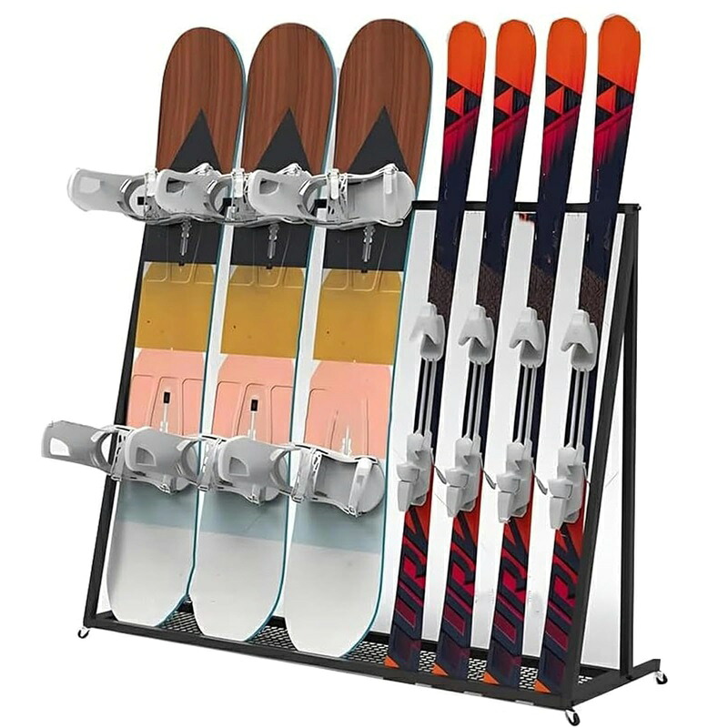 スノーボード収納ラック 金属製 サーフボードラック 縦置き スキー板