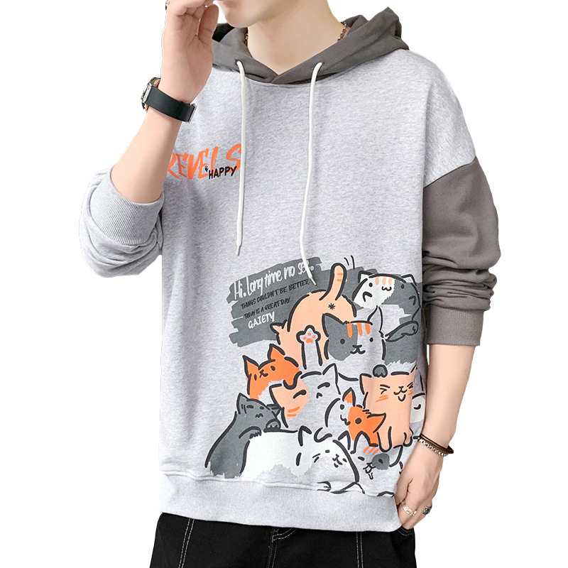 5 大好評 パーカー メンズ 長袖 トレーナー 秋服 かわいい プルオーバー おもしろ ロングパーカー 猫 トップス 可愛い プリント 大きいサイズ おしゃれ カジュアル Simbcity Net