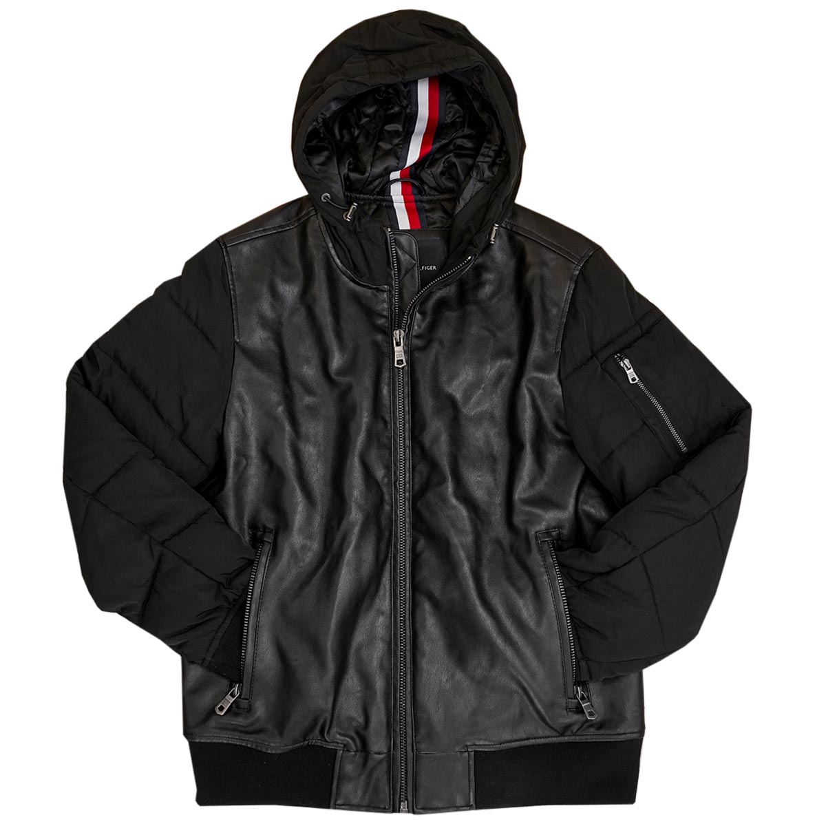 期間限定お試し価格】 TOMMY HILFIGER トミーヒルフィガー 中綿ジャケット 151AU539 メンズ 異素材 BLACK ブラック  www.sboza2.com