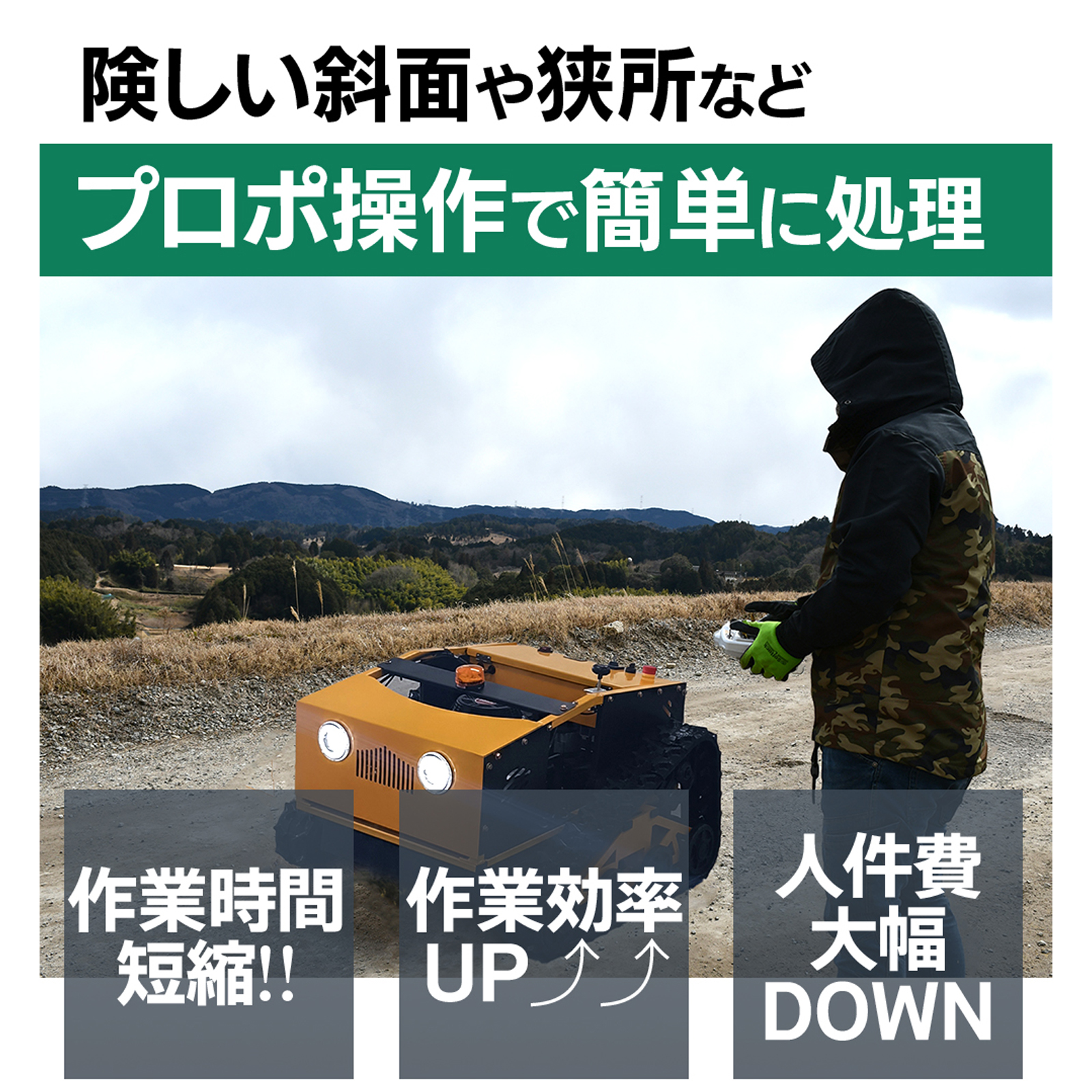 SUNGA ラジコン草刈機 カルゾー LM750 刈幅550mm 9馬力 自走式
