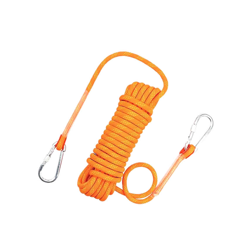 5個セット ロープ カラビナ付き 20m 厚み10mm 強撚 高密度 多用途 多機能 パワフル 園芸 洗濯 耐荷重2100kg 頑丈 アウトドア キャンプ 防災 KAKYORO ロープ カラビナ付き 20m 厚み10mm 強撚 高密度 多用途 多機能