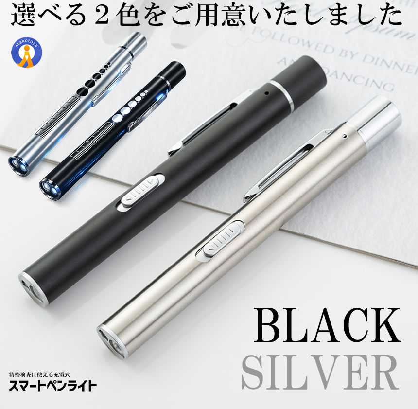 5個セット USB充電式 ペンライト 2色切替 暖色光 白色光 軽量 検査