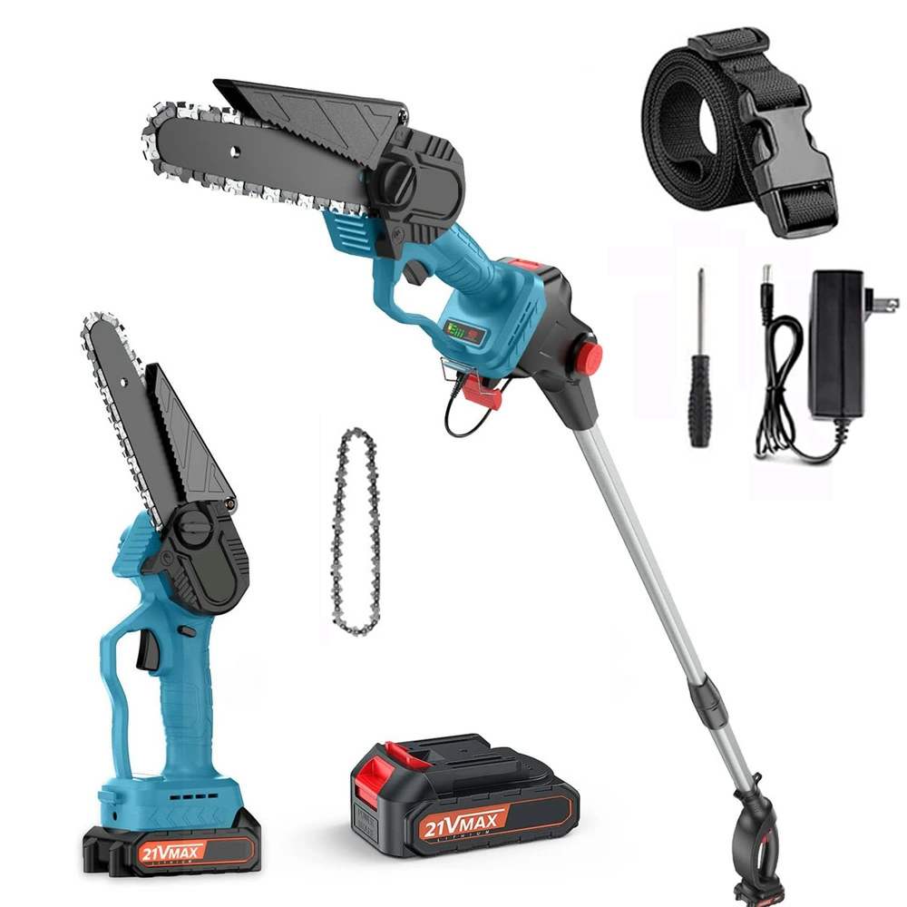 高枝切り電動チェーンソー 充電式 電動のこぎり 130-200cm 600W saw