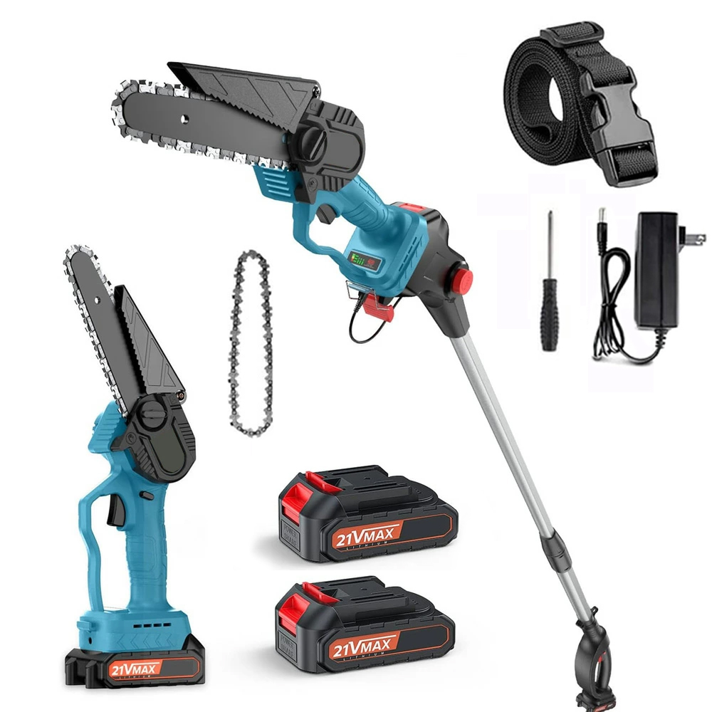 高枝切り電動チェーンソー 充電式 電動のこぎり 130-200cm 600W saw