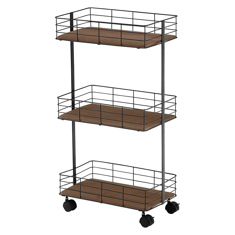 ワゴンラック ランドリーバスケット 3段 奥行25cm おしゃれ コンパクト