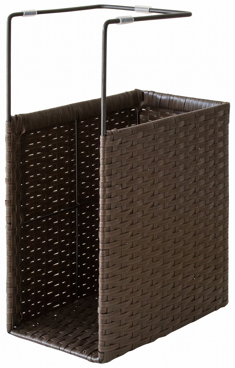 マガジンラック 引掛け式 人工ラタン ハンギングラック 新聞 雑誌 収納