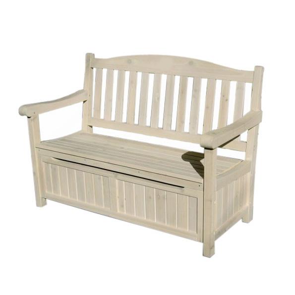 天然木ガーデンベンチ　収納付き　シンプルデザイン　椅子　収納庫　庭　ベランダ　片付け　おしゃれ