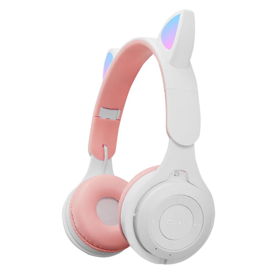 ヘッドホン 猫耳 ネコ耳 ワイヤレス ヘッドフォン Bluetooth 有線 無線 折りたたみ式 軽量 持ち運び 音量調整 かわいい プレゼント 全4色｜shopfleurit｜03