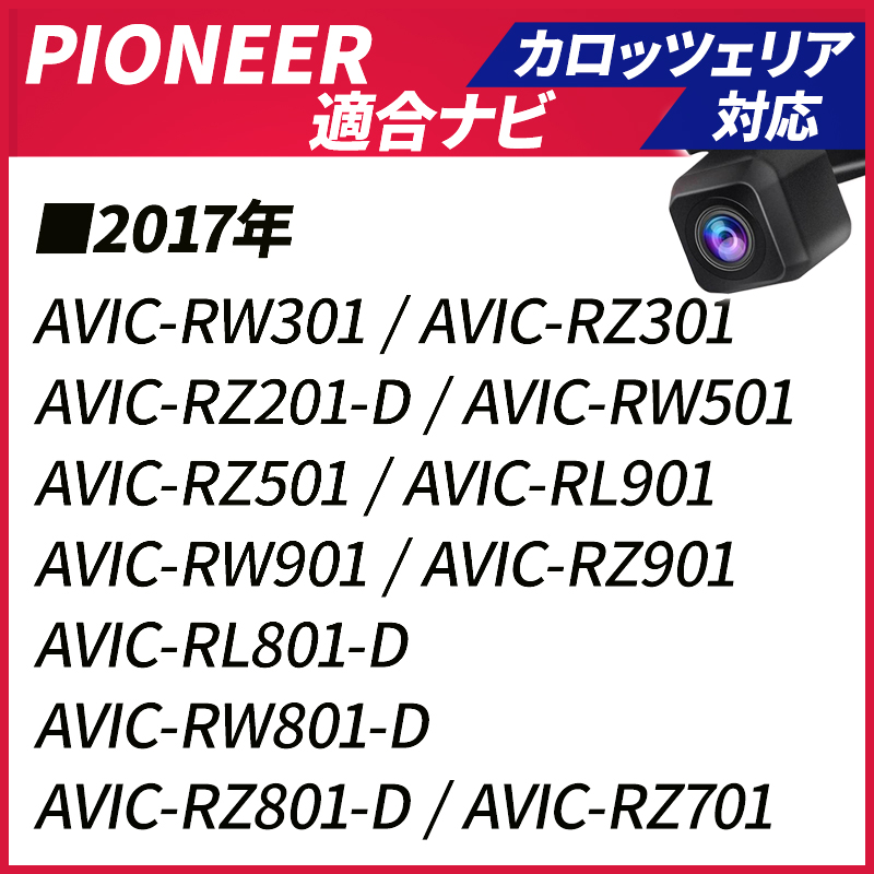 カロッツェリアナビ AVIC-RZ201-D 対応 バックカメラ 後付け ND-BC8 ND