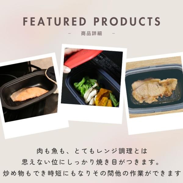 電子レンジ 調理器 焼き魚 魚焼き器 レンジグリルパン 丸型 レシピ
