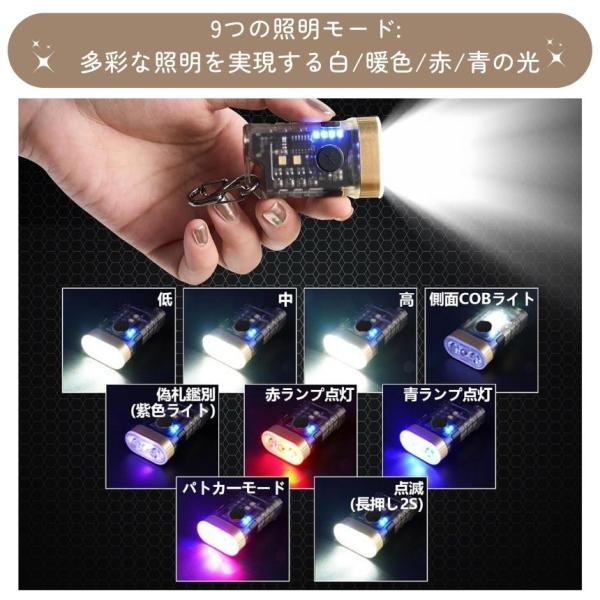 懐中電灯 充電式 小型 ブラックライト ハンディライト 作業灯 UVライト
