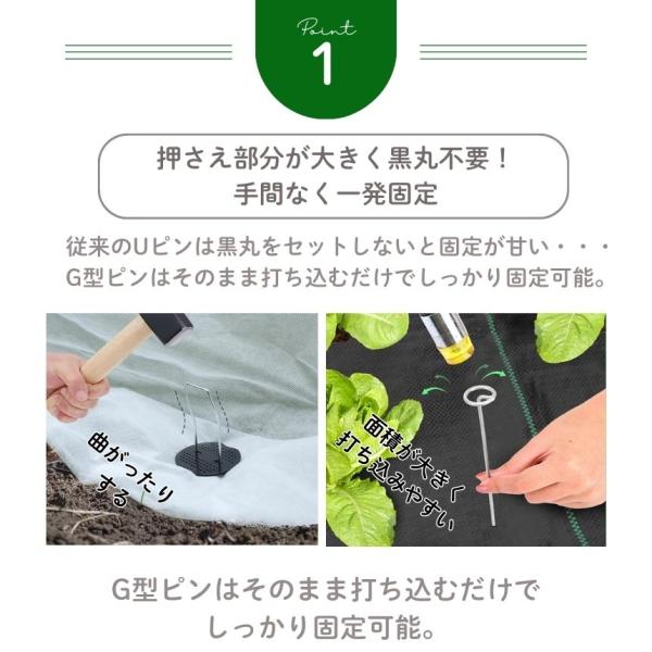 防草シート ピン Gピン杭 固定ピン 除草シート 50本 防草しーと 防そう