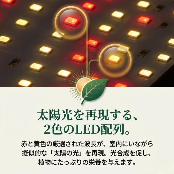 2個セット 植物育成ライト LED タイマー 明るさ調整い2連 2枚 薄型 板
