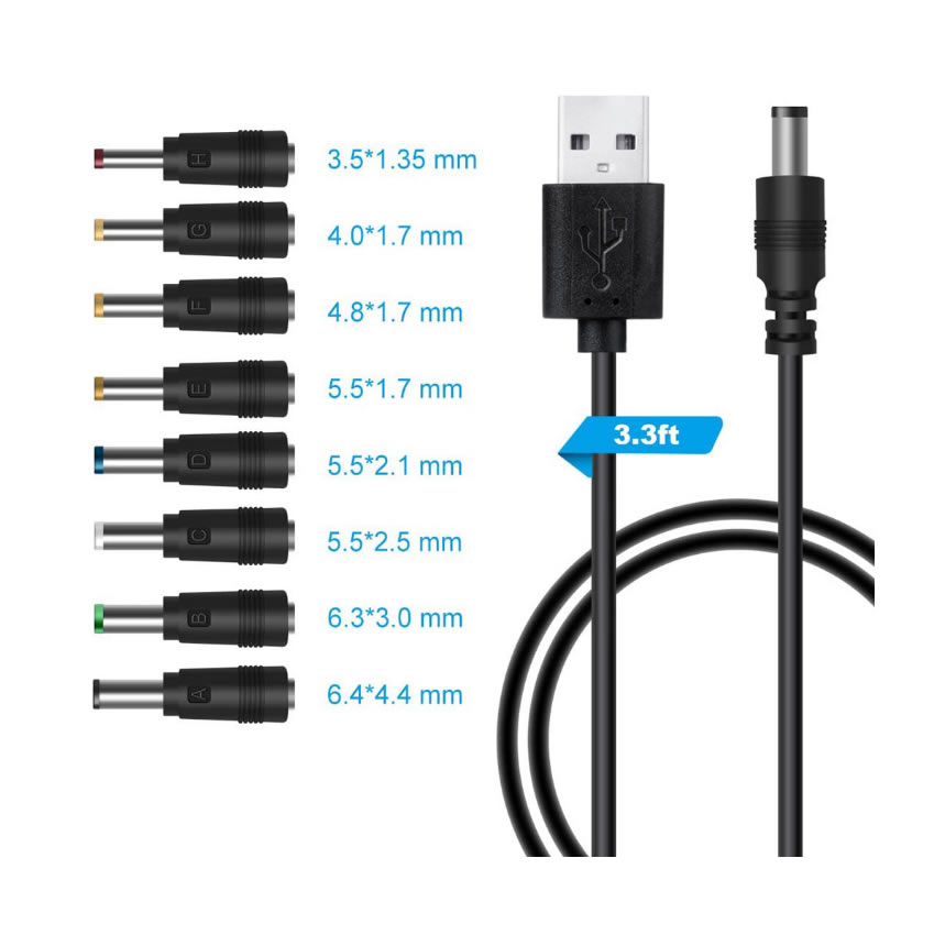 DC ジャック 変換 アダプタ USB-DC 変換 USB ケーブル アダプター 11個 充電コード 変換プラグ 電源ケーブル カメラ タブレット  携帯 スマホ 電話 HENPRA : m-mi0707-13a : SHOP KURANO - 通販 - Yahoo!ショッピング