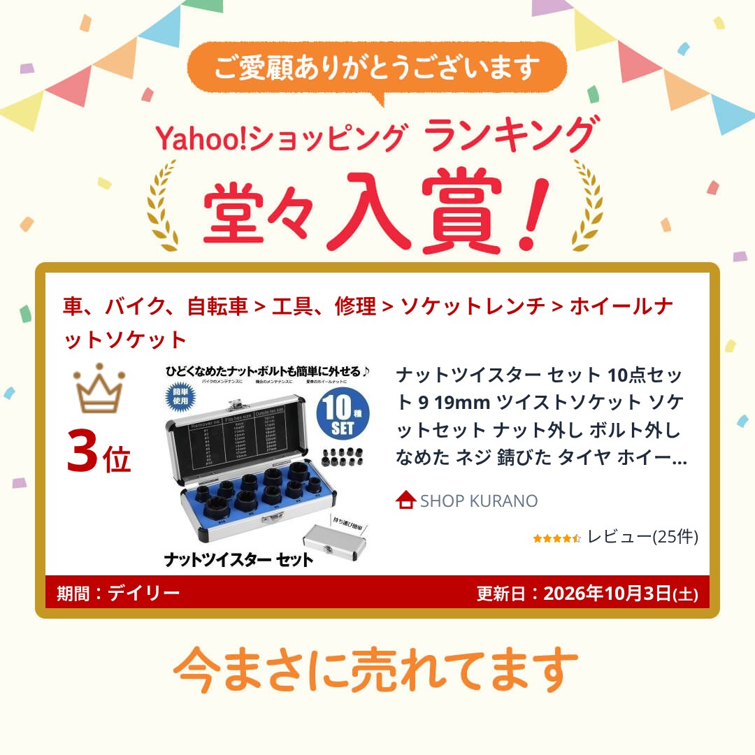 ナットツイスター セット 10点セット 9 1...の詳細画像1