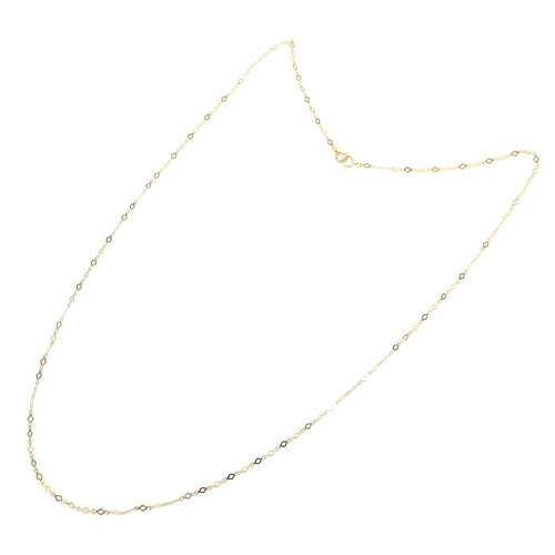 18金 メガネチェーン ひし形 スパークル ダイヤ型チェーン K18