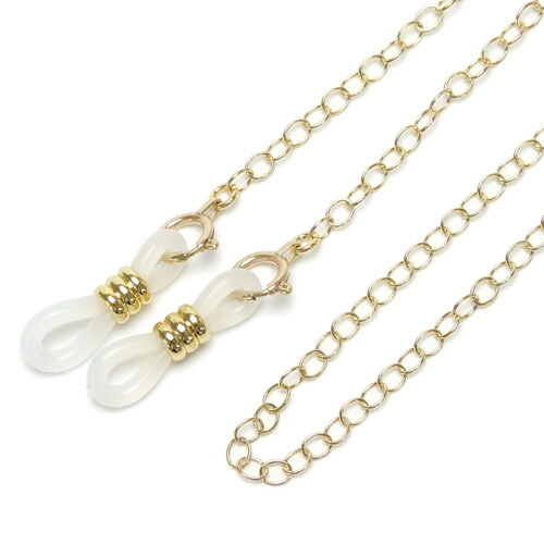 メガネチェーン K18 金 丸線あずき 18金 ゴールドチェーン ネックレス