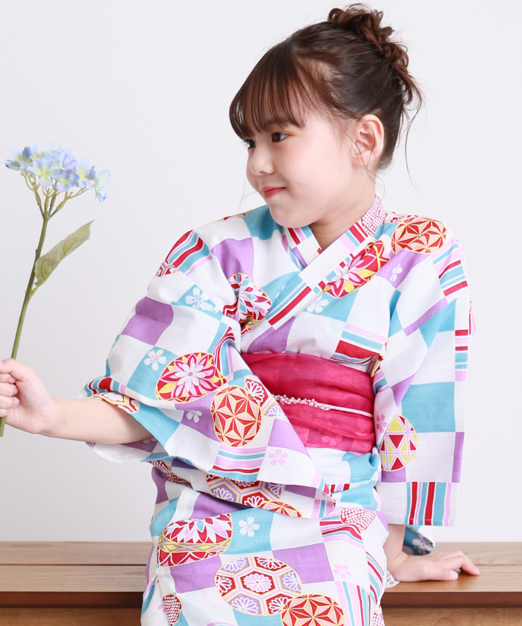 浴衣 子供 女の子 セパレート ワンピース 2WAY キッズ 浴衣セット 帯