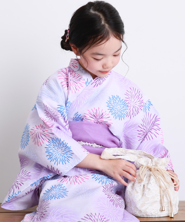 浴衣 子供 女の子 セパレート ワンピース 2WAY キッズ 浴衣セット 帯