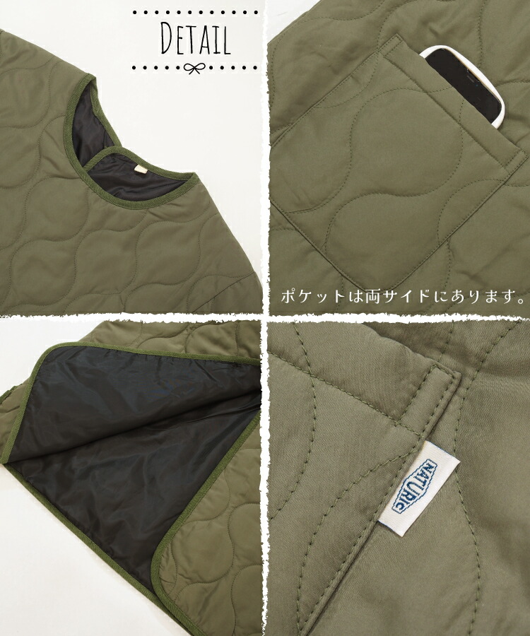 割烹着 かっぽう着 おしゃれ ロング丈 かぶるだけ 暖かい 保育士 スモック 中綿キルト キルティング 秋 冬 後ろボタン 軽い あったか かわいい シンプル 無地 袖口リブ付き 長袖 エプロン 大人 シャカシャカ