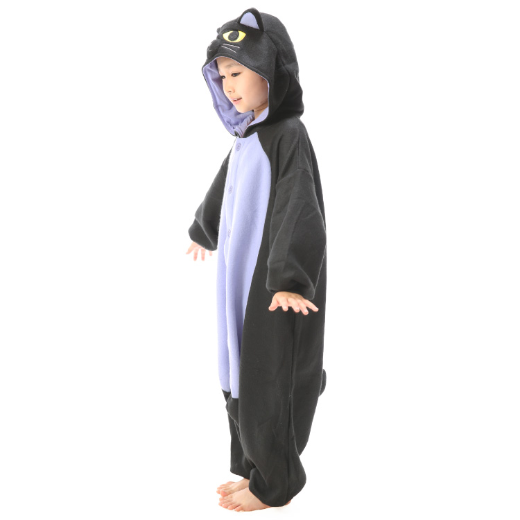 着ぐるみ パジャマ 子供用 真夜中ネコ ねこ 猫 ハロウィン アニマル フリース サザック Sazac コスプレ 仮装 なりきり Y1 2725fh 佐川 2725fh Nishiki Yahoo 店 通販 Yahoo ショッピング