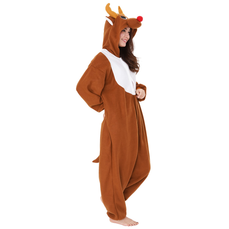 トナカイ コスプレ 着ぐるみ 衣装 クリスマス フリース 大人用 