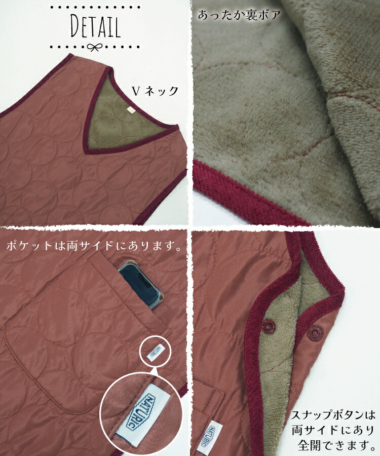 エプロン おしゃれ 暖かい 冬 裏ボア あったか エプロン ロング丈 かわいい 冬向き 花柄 キルト加工 保育士 ポケット付き ギフト プレゼント 軽量素材