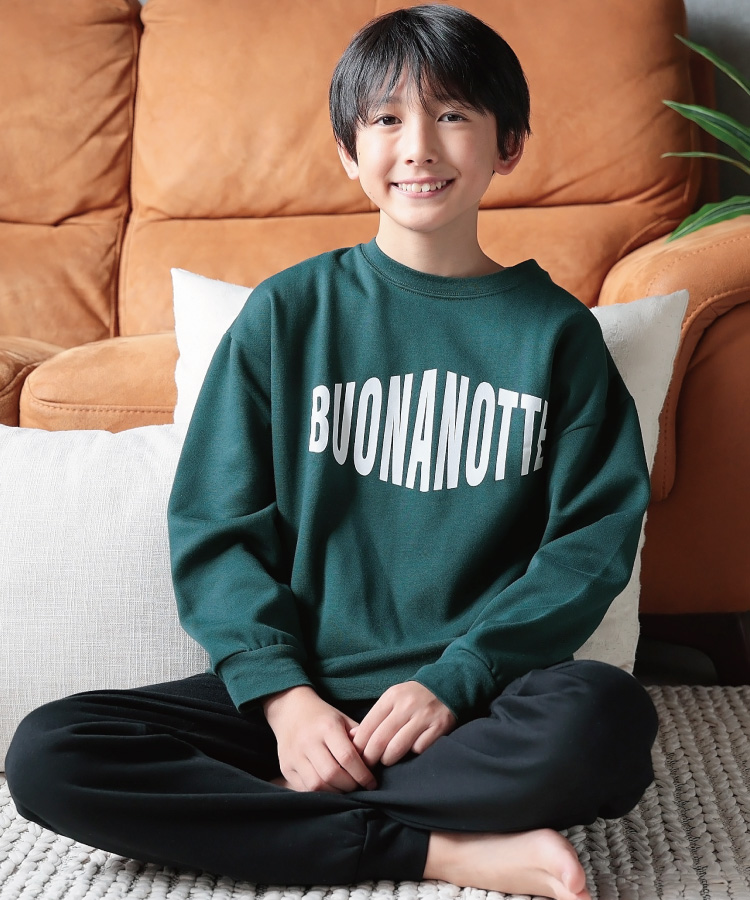 パジャマ キッズ スウェット 裏起毛 男の子 長袖 冬 秋 上下