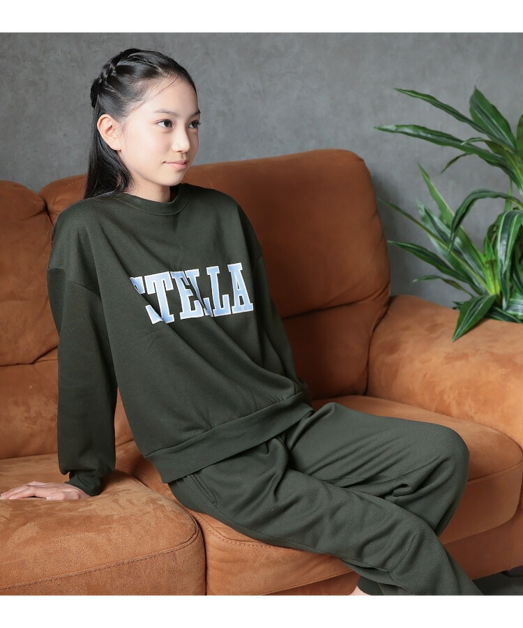 パジャマ キッズ スウェット 裏起毛 女の子 140 150 160 スウェット 上下 セットアップ 冬 秋 長袖 部屋着 ルームウェア かぶり あったか 厚め かわいい スポーティー 子供 ジュニア 小学生 中学生 修学旅行 Genius.jr