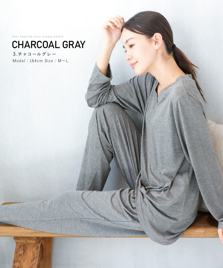 トラベルパジャマ ポーチ付き パジャマ レディース 長袖 春 かぶりタイプ 天竺素材 ストレッチ素材 Ｖネック 巾着付き 収納 おしゃれ 旅行用  お泊り 母の日 かわいい 秋 M〜L LL 2L 