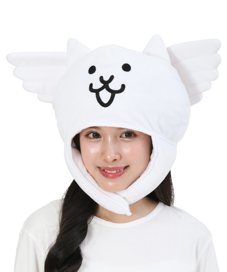デラックスキャップ 着ぐるみキャップ 大人用 ベルボア にゃんこ大戦争 ネコノトリ キャラクター ハロウィン 衣装 変装 変身 コスチューム 帽子 ギフト コスプレ 仮装 学祭 USJ 忘年会 イベント サザック SAZAC