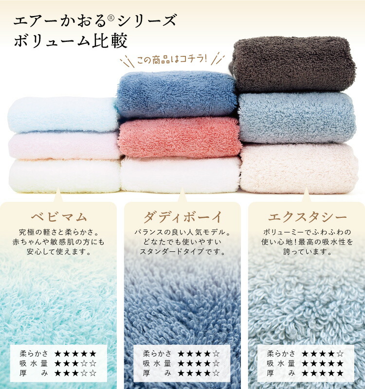 エアーかおる ハンドタオル 日本製 ダディボーイ 正規品 綿100