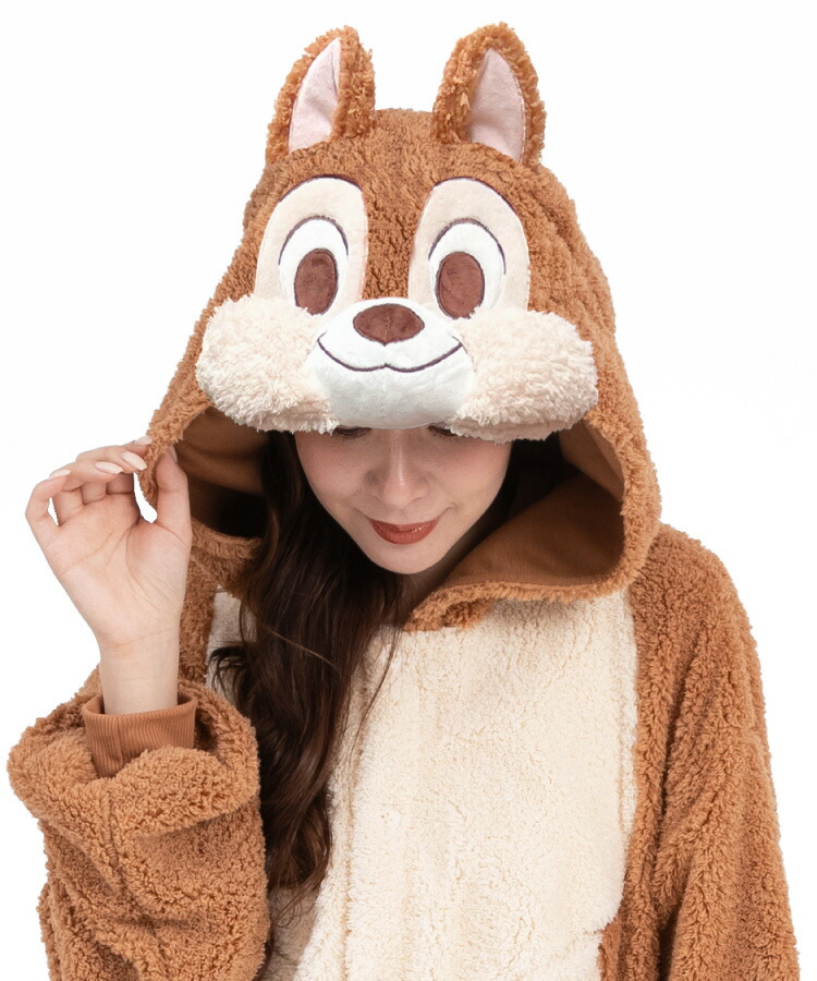 着ぐるみ パジャマ 大人用 ディズニー ボア素材 チップ チップとデール サンメモシリーズ ハロウィン 衣装 変装 変身 コスチューム キャラクター ギフト プレゼント