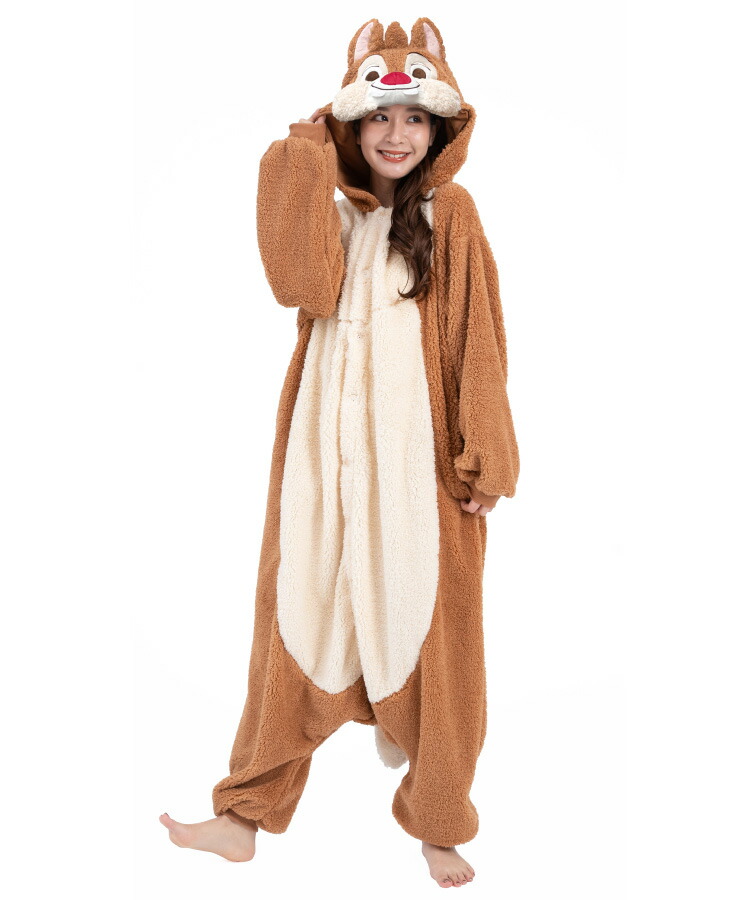 Disney（ディズニー） 着ぐるみ パジャマ 大人用 ボア素材 デール サン