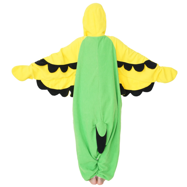 着ぐるみ パジャマ 大人用 インコ ブルー グリーン アニマル