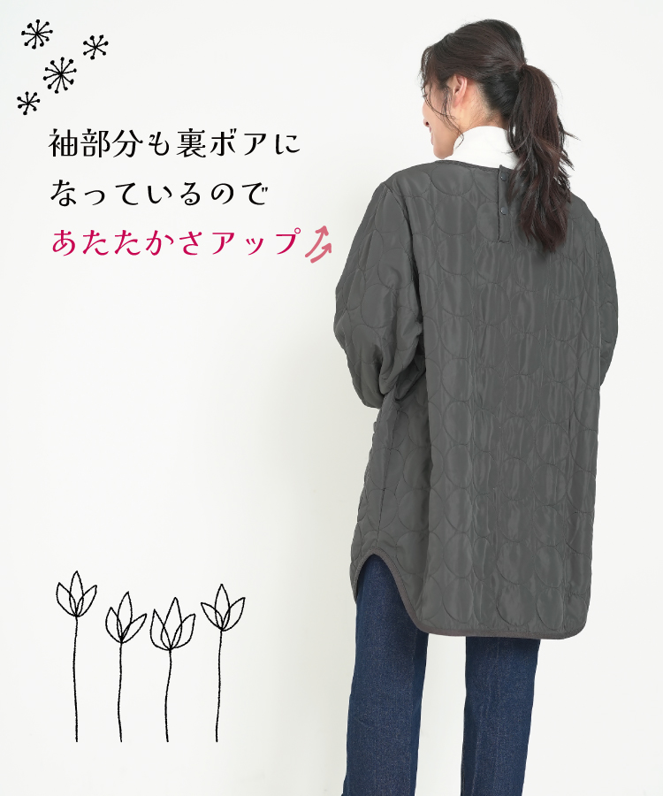 割烹着 おしゃれ 保育士 裏ボア あったか 秋 冬 かっぽうぎ かっぽう着 スモック 無地 かわいい かぶり シャカシャカ素材 エプロン 袖付き 袖口リブ ポケット付き