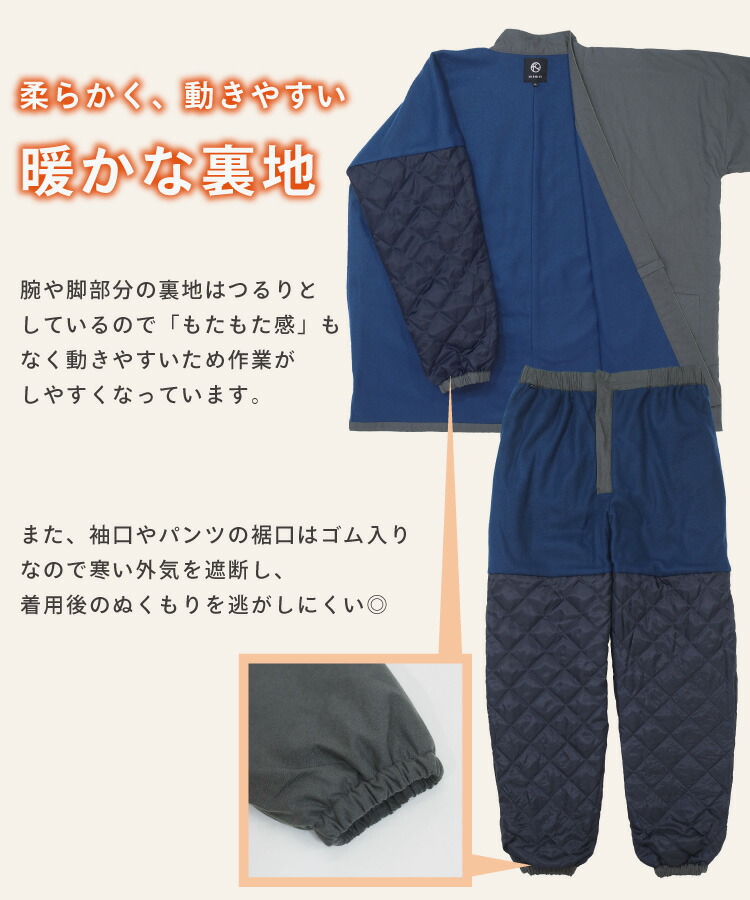 作務衣 メンズ 冬 冬用 パジャマ フリース 男性 暖かい 厚手 おしゃれ 中綿入り生地 綿100％ あったか さむえ 作業着 部屋着 無地 サムエ 防寒作務衣 職人 M L LL 2L 大きいサイズ 父の日 Nishikiオリジナル