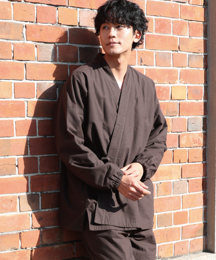 作務衣 メンズ 冬 冬用 パジャマ フリース 男性 暖かい 厚手 おしゃれ