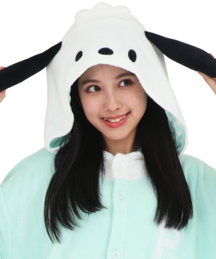 SAZAC 着ぐるみ パジャマ 大人用 フリース ポチャッコ サンゴ