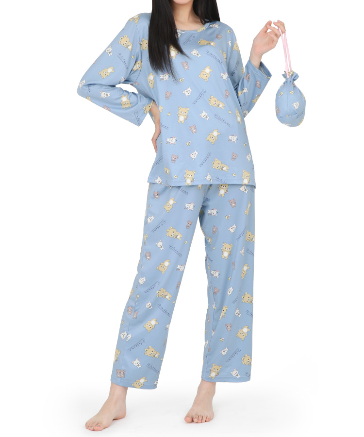 sanrio（サンリオ） トラベルパジャマ ポーチ付き レディース 長袖 秋