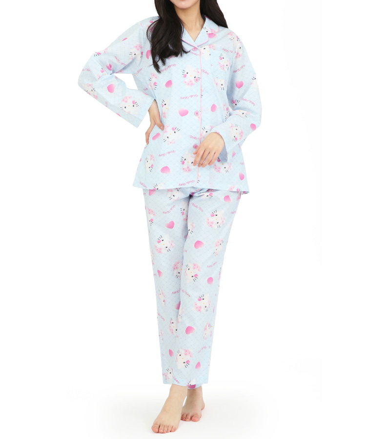 sanrio（サンリオ） パジャマ レディース 綿100％ 長袖 かわいい 前