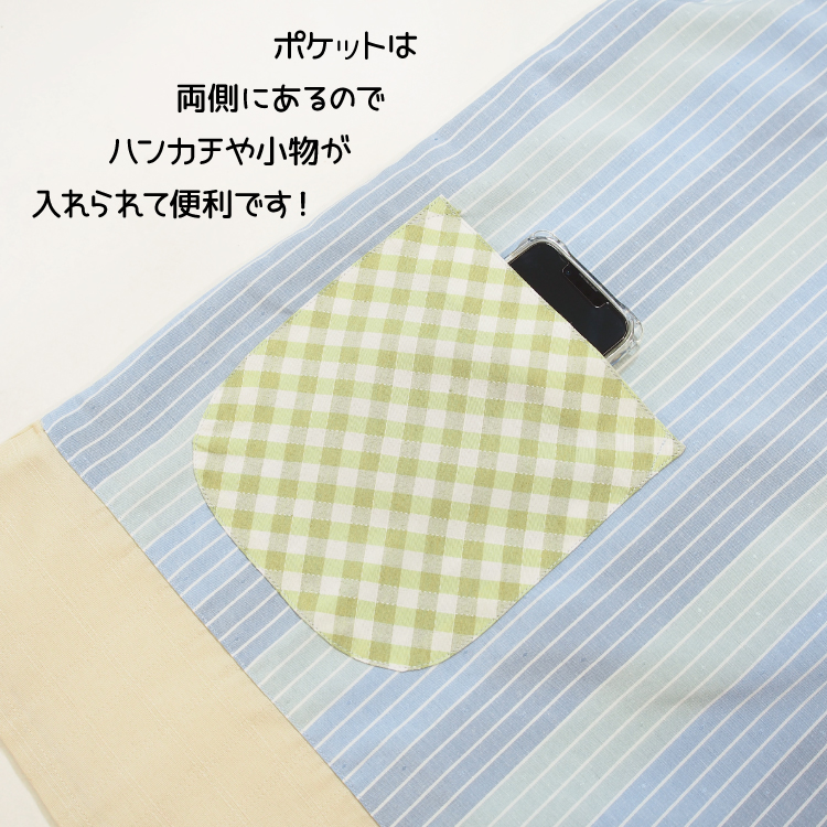 おてんばママ エプロン 保育士 かわいい 介護士 看護師 家事 大人用 ポケット付 かわいい 料理教室 クッキング ギフト プレゼント チェック柄 無地 Ｍ〜Ｌサイズ