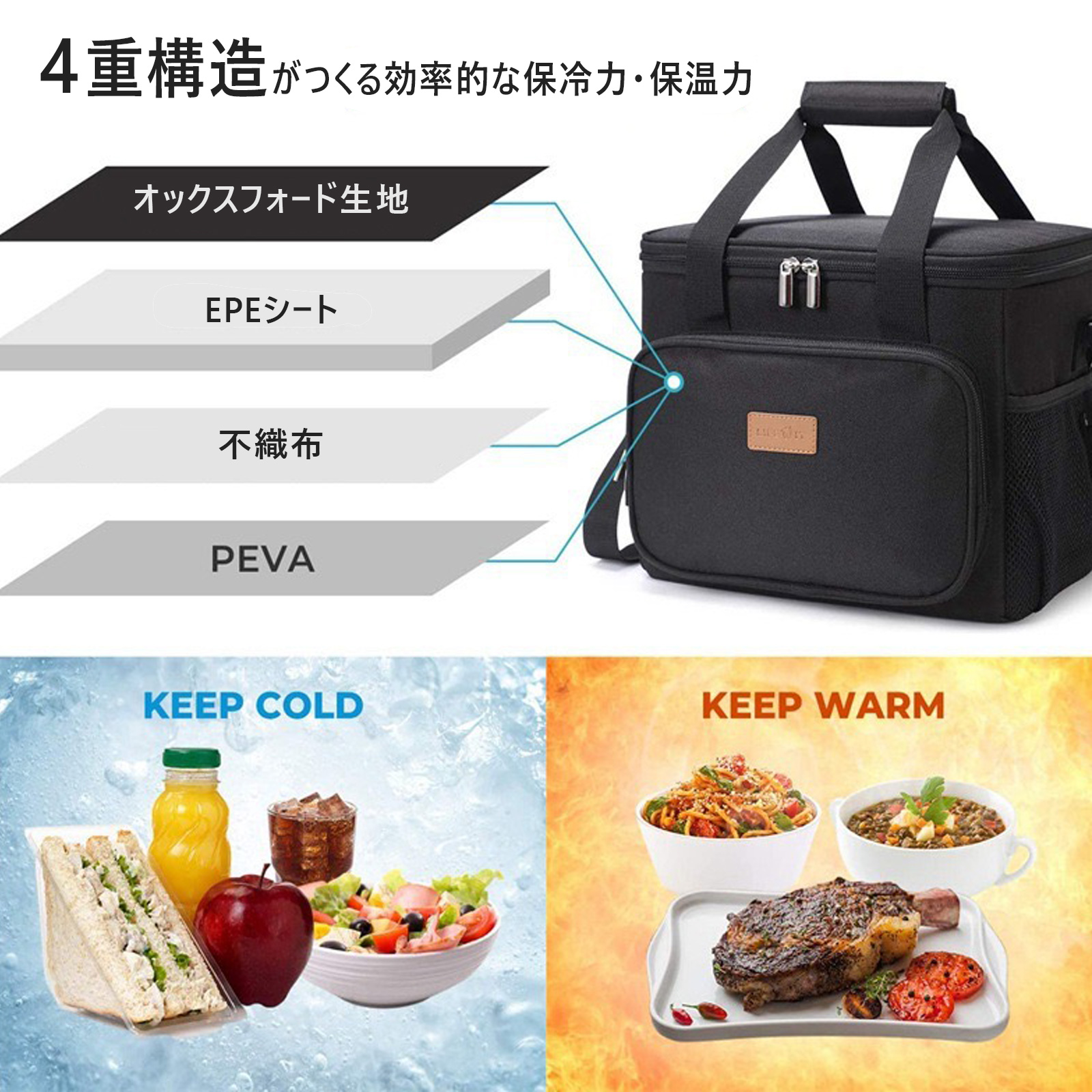 クーラーボックス 16L 保冷バッグ 保温バッグ クーラーバッグ お