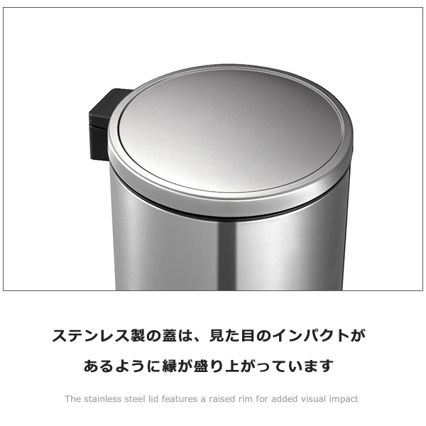 ゴミ箱 ダストボックス 12L 足踏み式 エヴァステップビン ステンレス