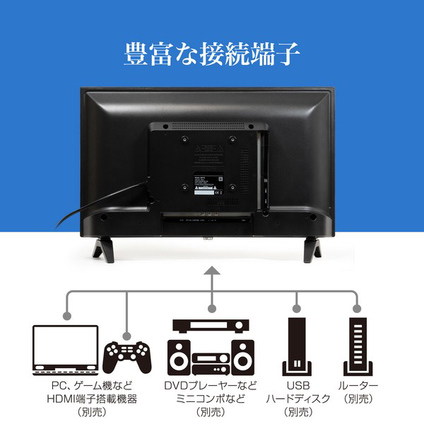 テレビ スマートテレビ 24インチ チューナーレス ハイビジョン